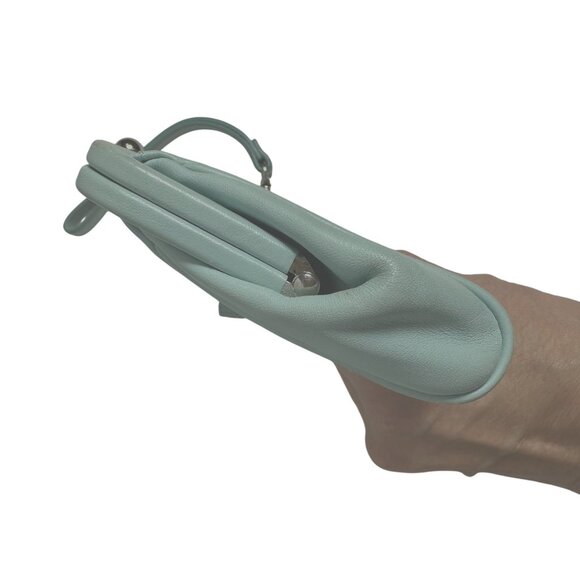 Vintage Coach SOHO Kiss Lock Change Purse Large Leather Framed Wristlet Dustbag - Picture 5 of 13